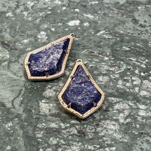 Kendra Scott Gold and Blue Geometric Earrings